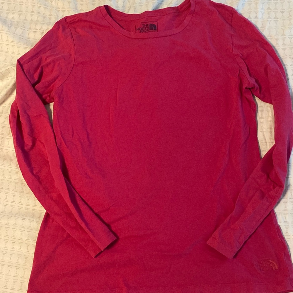 North face long pink shirt